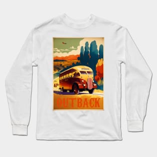 Outback Australia Roadtrip Vintage Travel Art Poster Long Sleeve T-Shirt